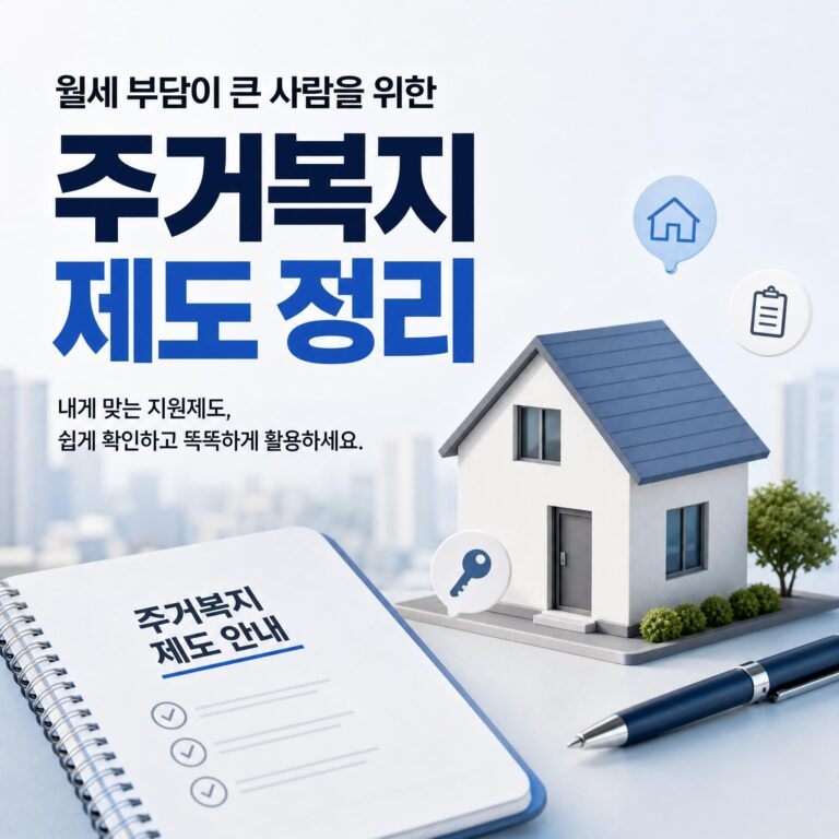 주거복지 제도 정리