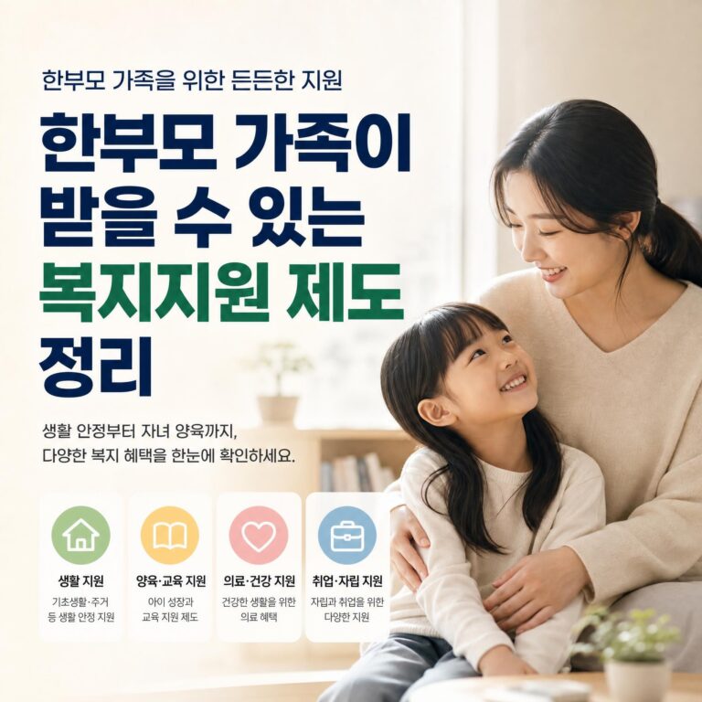 한부모가족 복지지원 제도 썸네일